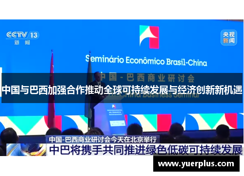 中国与巴西加强合作推动全球可持续发展与经济创新新机遇